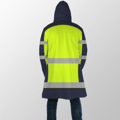 Custom Green 3D All Over Printed Hooded Coat - photo 3