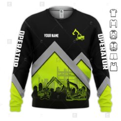 Custom Green Heavy Equipment 3D Hoodie - photo 4