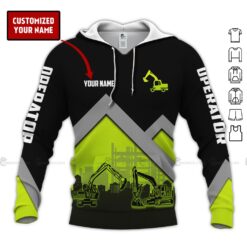 Custom Green Heavy Equipment 3D Hoodie - photo 5