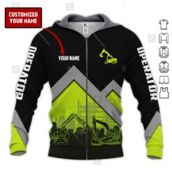 Custom Green Heavy Equipment 3D Hoodie - photo 6