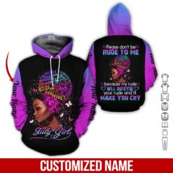 Custom July Girl 3D Hoodie - photo 5