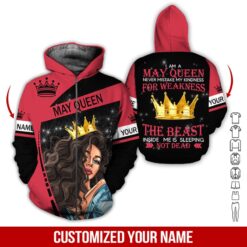 Custom May Girl 3D Hoodie - photo 6