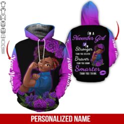 Custom November Girl 3D Hoodie - photo 5