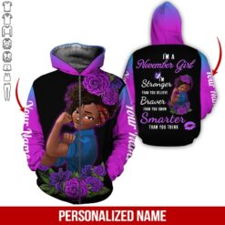Custom November Girl 3D Hoodie - photo 6