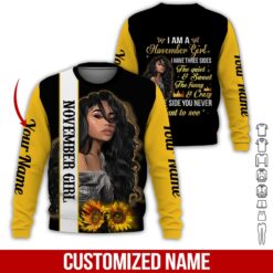 Custom November Girl 3D Hoodie - photo 4