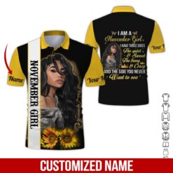 Custom November Girl 3D Hoodie - photo 2