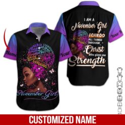 Custom November Girl 3D Hoodie - photo 3