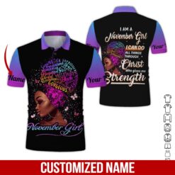 Custom November Girl 3D Hoodie - photo 2