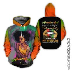 Custom November Girl 3D Hoodie - photo 5
