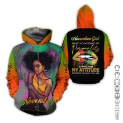 Custom November Girl 3D Hoodie - photo 6