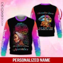 Custom November Girl 3D Hoodie - photo 4