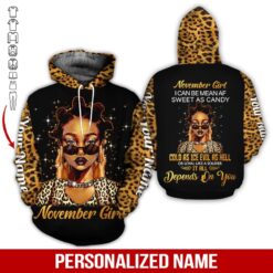 Custom November Girl 3D Hoodie - photo 5