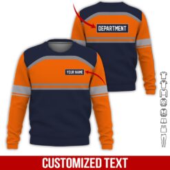 Custom Orange 3D Hoodie - photo 4