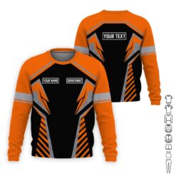 Personalized Orange 3D All Over Printed Workwear - photo 4