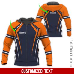 Custom Orange 3D Hoodie - photo 6