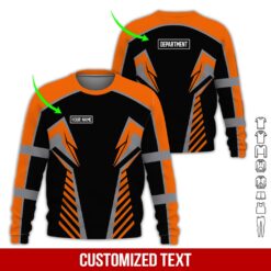 Custom Orange 3D Hoodie - photo 4
