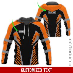 Custom Orange 3D Hoodie - photo 5