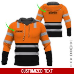 Custom Orange Heavy Equipment 3D Hoodie - photo 5