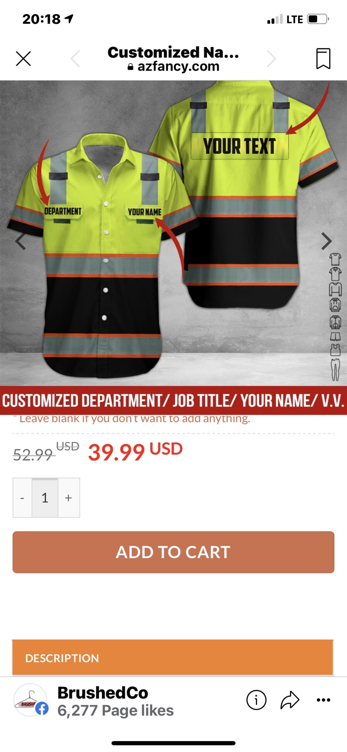 Click to view full screen Pocket - Customized Workwear Style Uniform 3D All Over Printed Clothes AV213 photo review