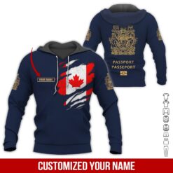 Canada Passport Style 3D Hoodie - photo 5