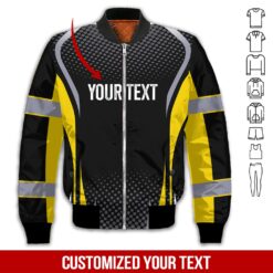 Custom Text and Logo Yellow Heavy Equipment Hoodie - photo 9