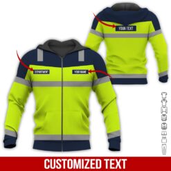Custom Text Green Workwear 3D Hoodie - photo 6