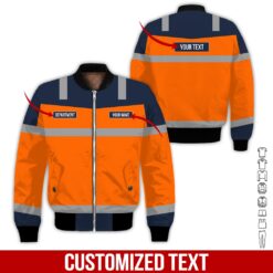 Custom Text Orange Workwear 3D Hoodie - photo 9