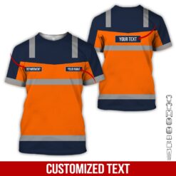 Custom Text Orange Workwear 3D Hoodie - photo 11