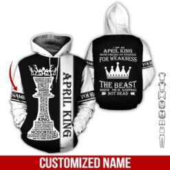 Custom April King 3D Hoodie - photo 5