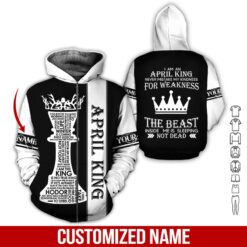 Custom April King 3D Hoodie - photo 6