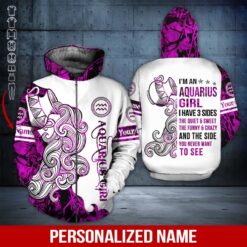 Custom Aquarius Girl 3D Hoodie - photo 6