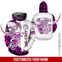 Custom Aries Girl 3D Hoodie - photo 6