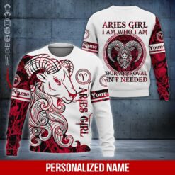 Custom Aries Girl 3D Hoodie - photo 4