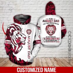 Custom August Dad 3D Hoodie - photo 5