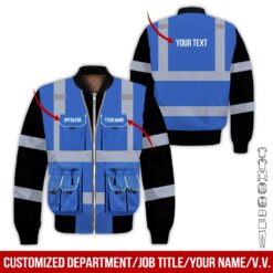 Custom Blue Workwear Style Hoodie - photo 9