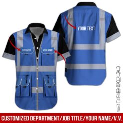 Custom Blue Workwear Style Hoodie - photo 3
