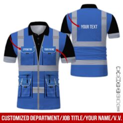 Custom Blue Workwear Style Hoodie - photo 2