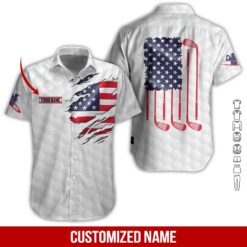 Custom Golf American Flag 3D Hoodie - photo 3