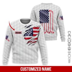 Custom Golf American Flag 3D Hoodie - photo 4