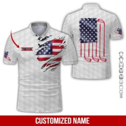Custom Golf American Flag 3D Hoodie - photo 2