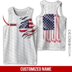 Custom Golf American Flag 3D Hoodie - photo 8
