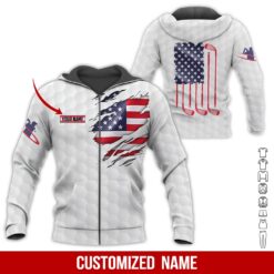 Custom Golf American Flag 3D Hoodie - photo 6