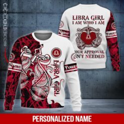 Custom Libra Girl 3D Hoodie - photo 4