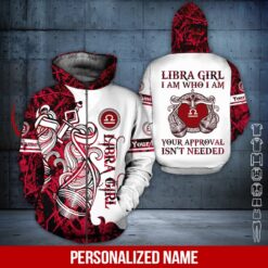 Custom Libra Girl 3D Hoodie - photo 6