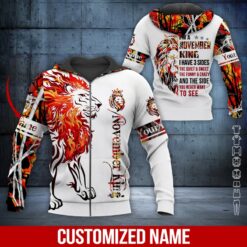 Custom November King 3D Hoodie - photo 6