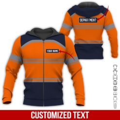 Custom Orange 3D Hoodie - photo 6