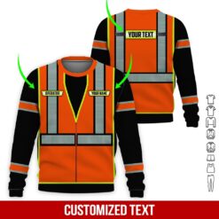 Custom Orange 3D Hoodie - photo 4