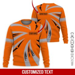 Custom Orange 3D Hoodie - photo 4