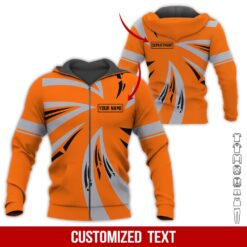 Custom Orange 3D Hoodie - photo 6
