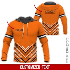 Custom Orange 3D Hoodie - photo 5